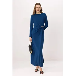 Trendyol Modest Ženska haljina Tctss25Eb00138, Plava
