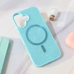Maska za telefon iPhone 16 CRYSTAL GLOW, Magsafe CRYSTAL GLOW, Menta