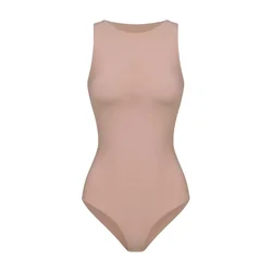 cfab Oblikovanje postave Crew Neck Bodysuit String nude