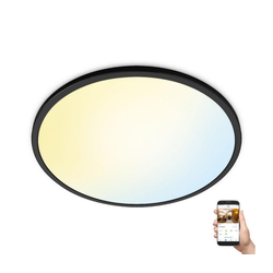 WiZ - LED prigušiva plafonska svetiljka SUPERSLIM LED/32W/230V crna Wi-Fi