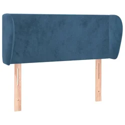 Uzglavlje s ušima tamnoplavo 83x23x78/88 cm baršunasto