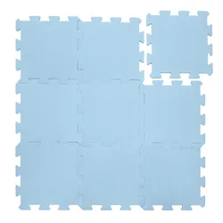 Pena podloga Puzzle 30x30 cm 9 kosov, Floral Blue