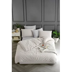 Aberto Design Komplet posteljina Yarn Dyed Fitted, 200x220cm, Bež