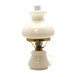 Petrolejska lampa TEREZA 34 cm opalno staklo