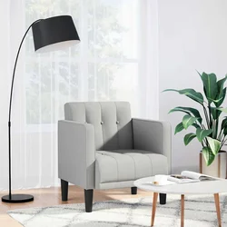 Sofa s naslonima za ruke, siva, 53 cm, tkanina