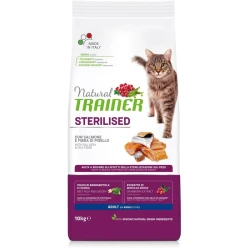 NATURAL TRAINER Suva hrana za odrasle sterilisane mačke Losos 10kg