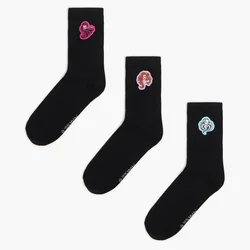 Cropp - 3 pack čarapa s vezom Monster High - CRNO