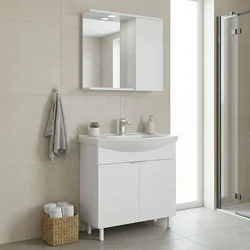HANAH HOME Kupatilski ormarić sa umivaonikom i ogledalom (2 komada) Purus 80 964