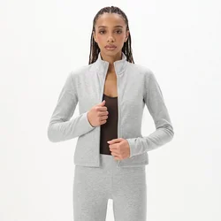 Cropp - Dukserica s rajsferšlusom i podignutim okovratnikom - light grey