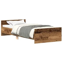 Vidaxl Posteljni okvir brez vzmetnice star les 90x200 cm