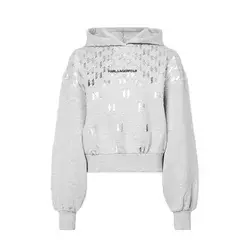 Karl Lagerfeld Ženski duks 225W1807-255, Sivi