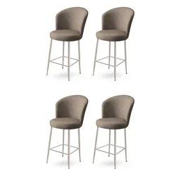 Hanah Home Set barskih stolica Fora, 4 komada, Bež