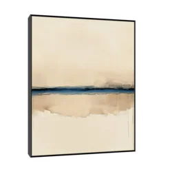 Canvas Slika na platnu Plavi horizonti Sa ramom, 100 x 125 cm, Crni