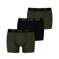 Mens Puma Boxer Briefs 3 Pack, Brown, Clothing