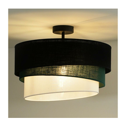 Duolla - Plafonski luster TRIO 1xE27/15W/230V prečnik 45 cm crna/zelena/bela