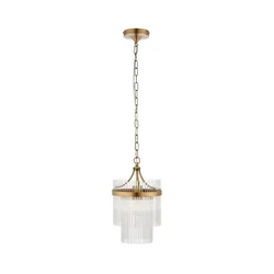Endon 112572 - Luster na lancu MARIETTA 1xE27/10W/230V mesing/proziran