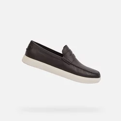 Brown mens moccasins Geox Avola - Mens