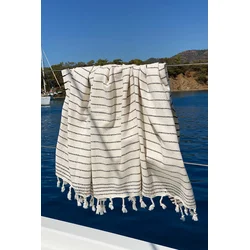 Lessentiel Maison Peškir za plažu Crno-Krem