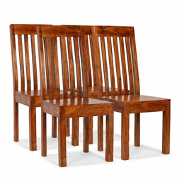 vidaXL Blagovaonske stolice od masivnog drva s obradom od šišama 4 kom moderne (2x245645)