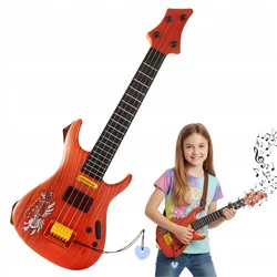 Igrača KITARA za OTROKE VELIKO IGRALNO INSTRUMENT 49 cm kovček S STRUNAM