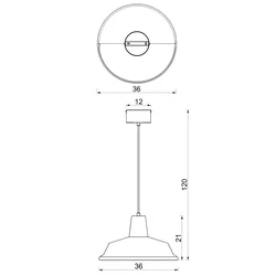 Luster na sajli CLASS 1xE27/15W/230V, bronzan