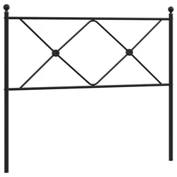 Vidaxl Kovinsko nadomestno vzglavje črno 100 cm