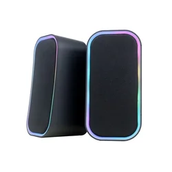 USB zvučnici sa RGB osvetljenjem 2x3W/5V, crni