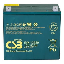 Backup Battery CSB EVX12520 12V, 52Ah, 500A