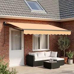 Povlačivi tende Pijesak 4 × 3 m 100% Poliester i Aluminij