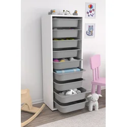 HANAH HOME Višenamenska polica Zola 9N White Grey