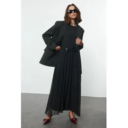 Trendyol Modest Ženska haljina Tctaw25Eb00089, Crna