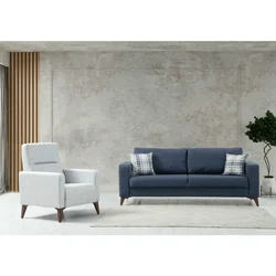 Kristal 3+1 - Anthracite, Light Grey AnthraciteLight Grey Sofa Set