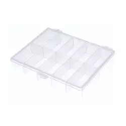 Klaser plastični sa 10 pregrada providni NB-BOX10, (120x90x22)mm