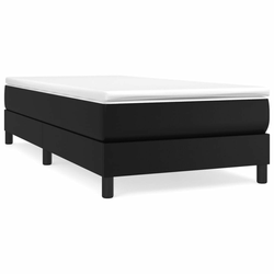 Okvir za krevet s oprugom crni 100x200 cm od umjetne kože