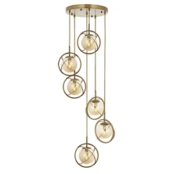 Opviq Luster Av-1850-6Et, 140cm, 40 cm, 6xE14, Bronzane boje