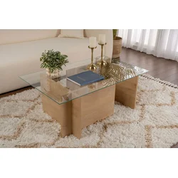 Hanah Home Klub sto Vetrino, 105x65x40cm, Braon