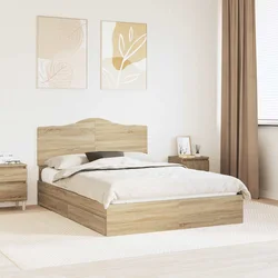 Krevet s od storage Sonoma hrast 150 x 200 cm Konstruirano drvo