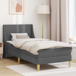 Okvir kreveta s madracem Tamno siva 100 x 200 cm Poliester