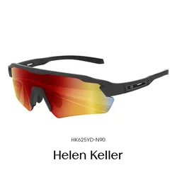 Helen Keller Unisex naočare za sunce, Crno-crvena