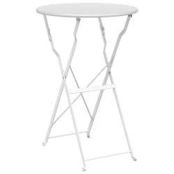 Bistro Stol Bijelo O 50 x 71 cm Čelik s prahom