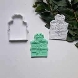 KREATIVNI SLATKIŠI Modla za kolače i ukrase Pokloni, Reljefna, 8 cm, Bela