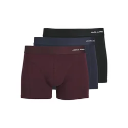 JACK & JONES Boksarice mornarska / bordo / črna / bela