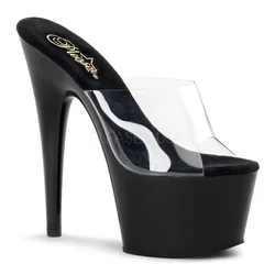 Pleaser Adore-701 Black-Transparent 44