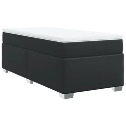 Vidaxl Box spring postelja z vzmetnico črna 80x200 cm umetno usnje