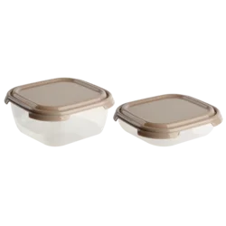 Plastična posuda Frigo Linea set 2/1, Smeđa