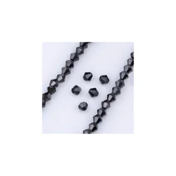 Kristalna perla romb 4 mm jet crna