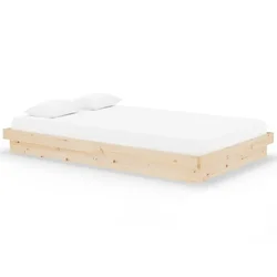 Vidaxl Posteljni okvir iz trdnega lesa 120x200 cm