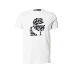 Karl Lagerfeld Majica siva/črna/bela