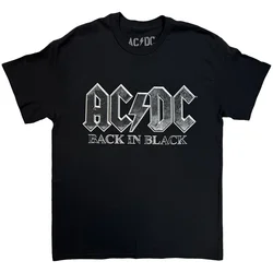 AC/DC Back In Black EU Tour 25 (Back Print & Ex-Tour) Black L Majica