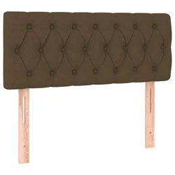 Vidaxl Posteljno vzglavje temno rjav 90x7x78/88 cm blago